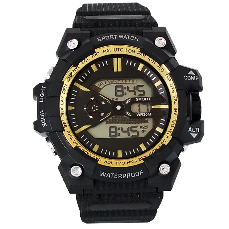 ساعت مچی دیجیتال پسرانه مدل ورزشی SPORT چراغدار ضدآب کرنومتردار کد 11