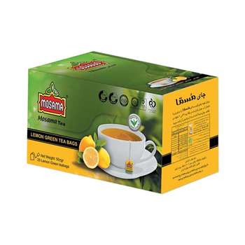 چای سبز کیسه ای با طعم لیمو مسما بسته 25 عددی