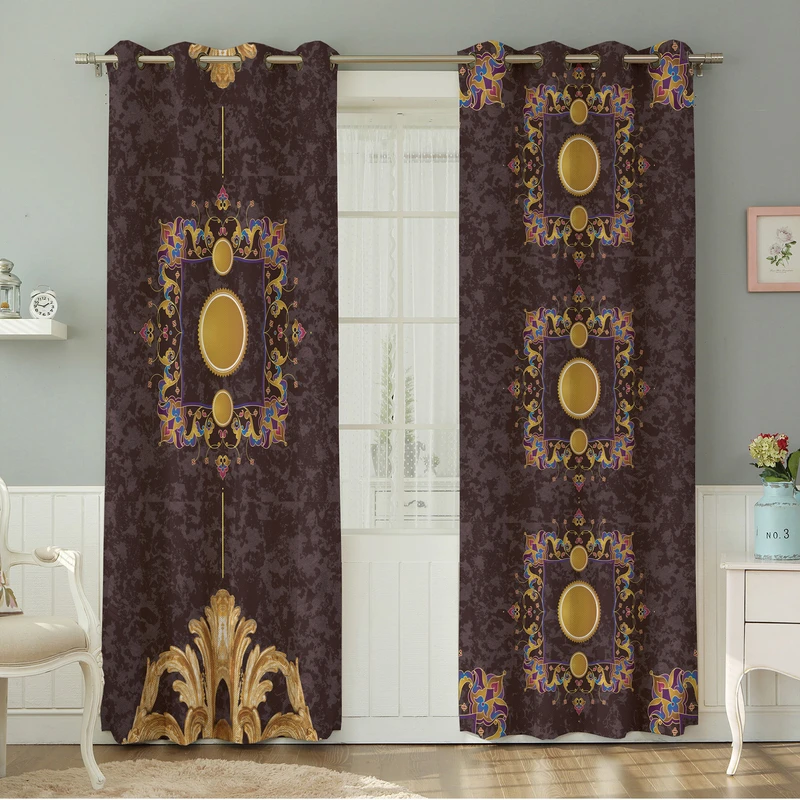 پرده نیروانا طرح سنتی   مدل هازان کد 4740 سایز 140×280 سانتی متر