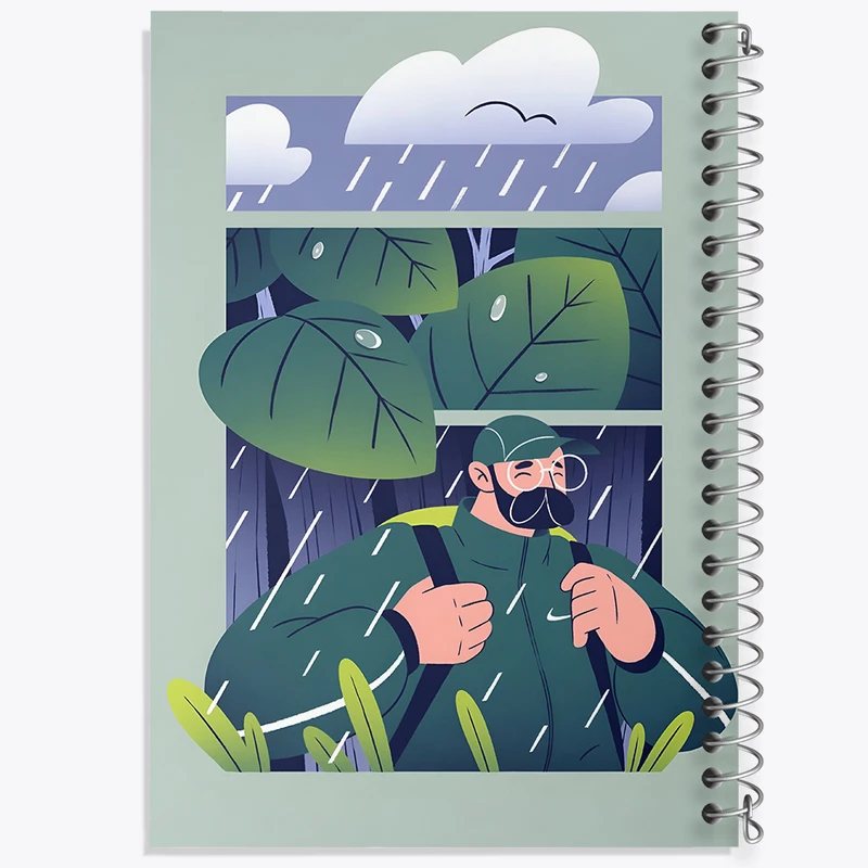 دفتر لیست خرید 50 برگ خندالو طرح طبیعت گرد کد N4806