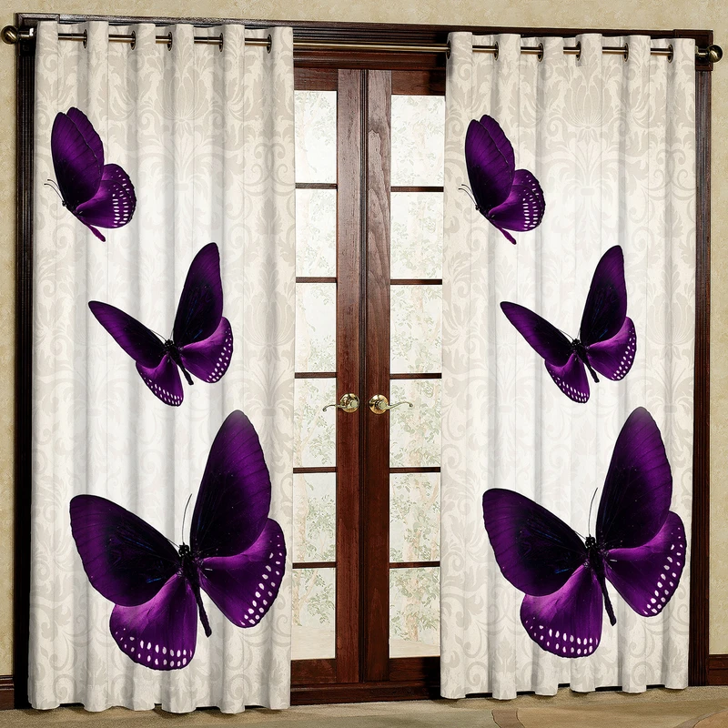 پرده مدل پروانه هازان پانچی کد 4461 سایز 140x200 سانتی متر