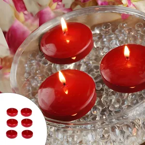 شمع شناور  مدل رو آبی بسته 6 عددی