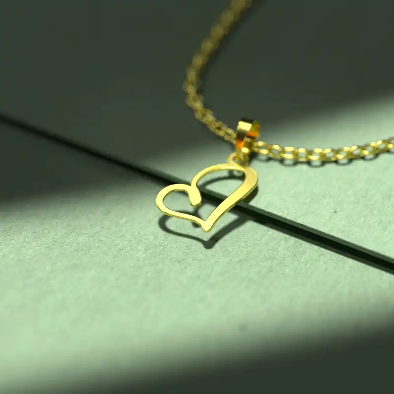 گردنبند طلا 18 عیار زنانه مدوپد مدل قلب کد E1115