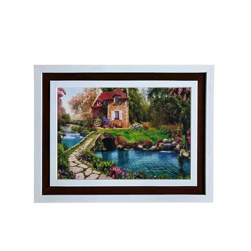 تابلو فرش ماشینی مدل خانه سنگی کد 8726