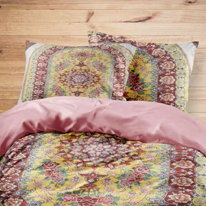 سرویس روتختی مدوپد طرح قالی قم ترنجی بیضی مدل C-Ghom143 یک نفره 4 تکه