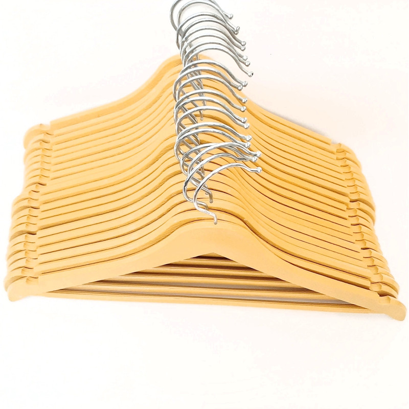 چوب لباسی مدل افرا طرح چوب بسته 20 عددی