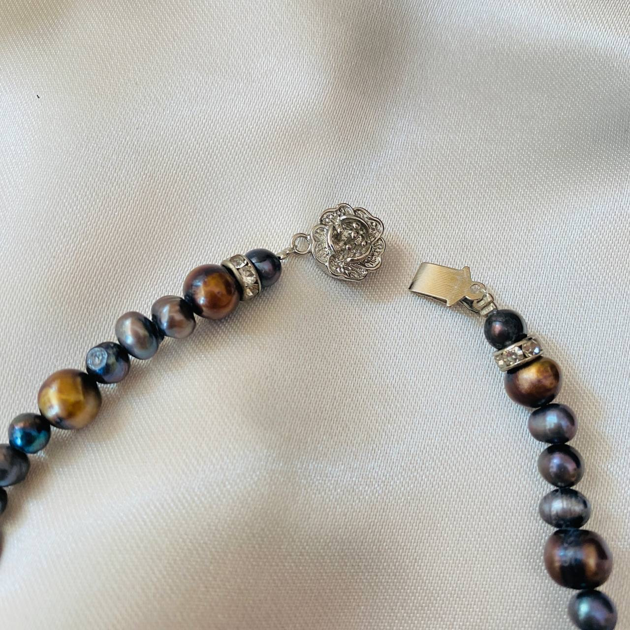 نیم ست نقره زنانه مدل مروارید کد MO0093A