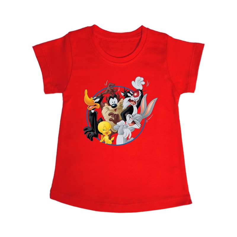تی شرت آستین کوتاه دخترانه مدل  looney tunes RD0024