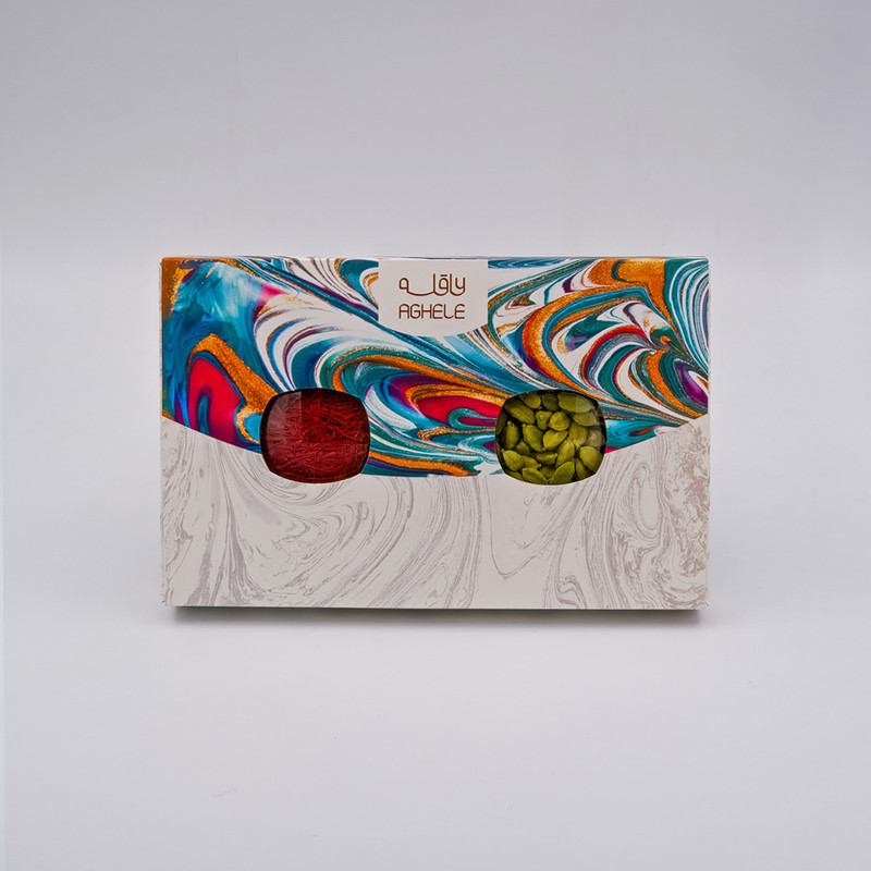 زعفران سوپرنگین عاقله - 5 گرم به همراه 30 گرم هل