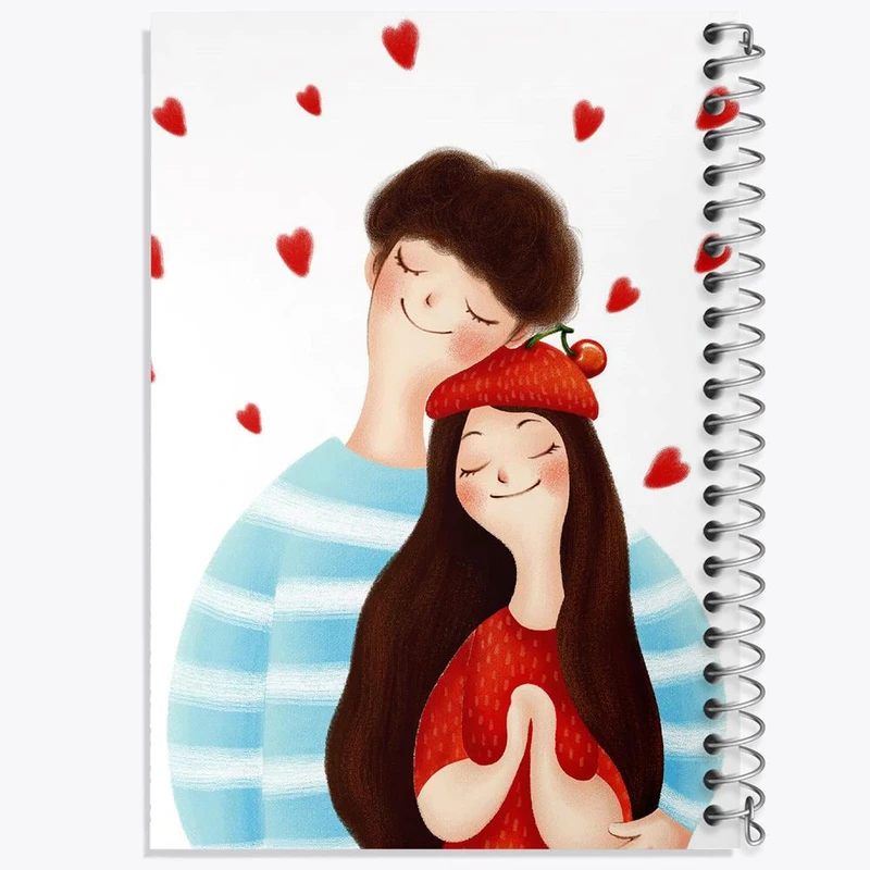 دفتر ژورنال نویسی 50 برگ خندالو مدل نقطه ای طرح عاشقانه کد 27136