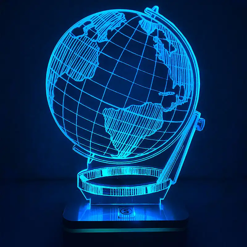 چراغ خواب طرح کره زمین مدل هفت رنگ