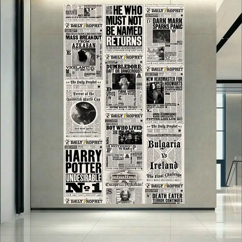 پوستر پارچه ای طرح هری پاتر مدل مقاله قدیمی کد AR17400