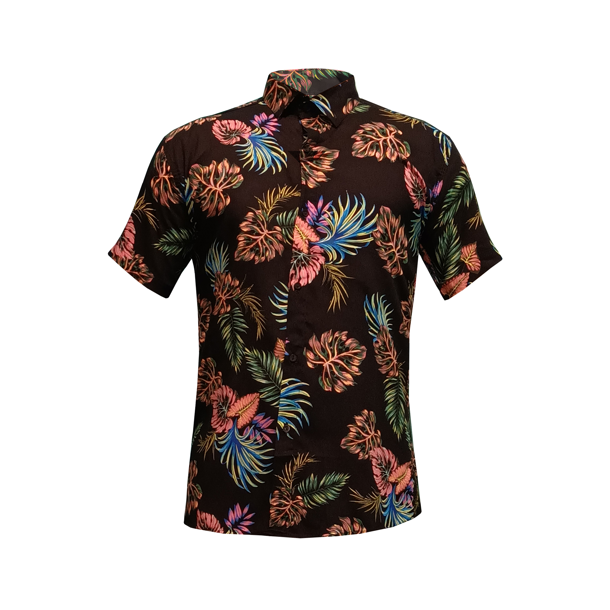 پیراهن آستین کوتاه مردانه مدل هاوایی کد B-RANG