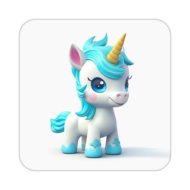 زیر لیوانی کاکتی طرح اسب تک شاخ و یونیکورن مدل mp29133