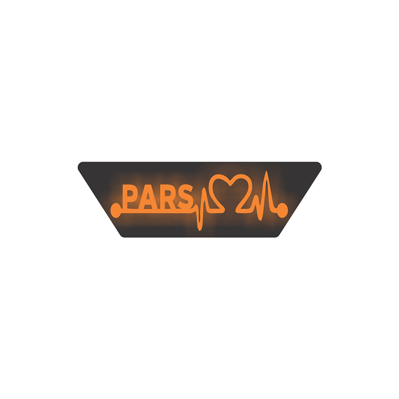 آرم شیشه عقب خودرو طرح ضربان پارس مدل LED OR چراغدار