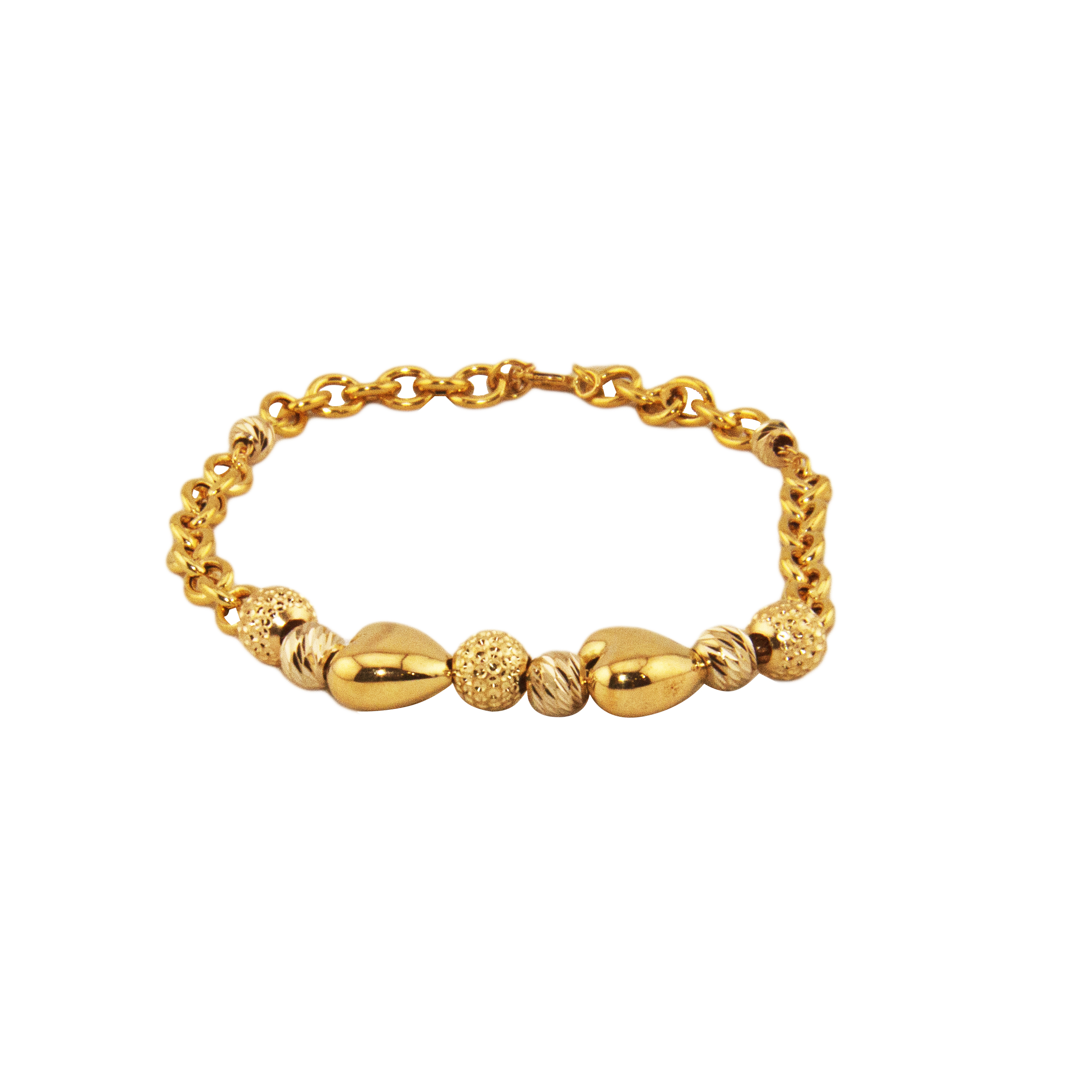دستبند طلا 18 عیار دخترانه رستا گالری مدل HO54622