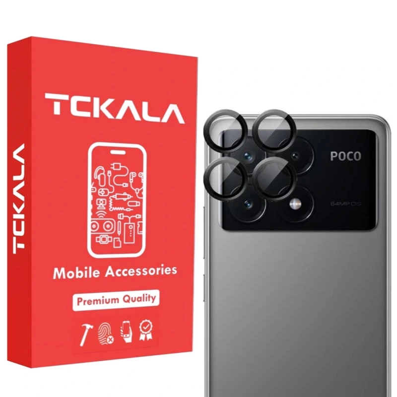 محافظ لنز دوربین تیسیکالا مدل رینگ فلزی مناسب برای گوشی موبایل شیائومی POCO X6 Pro / POCO F6 Pro