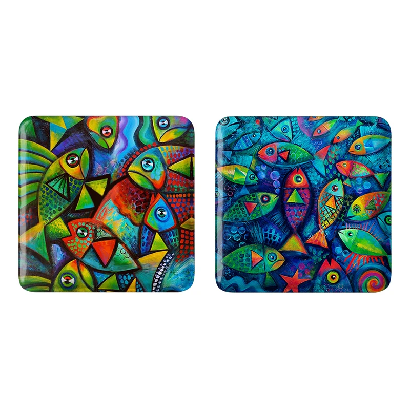 مگنت خندالو مدل نقاشی انتزاعی کد 53125315 مجموعه 2 عددی