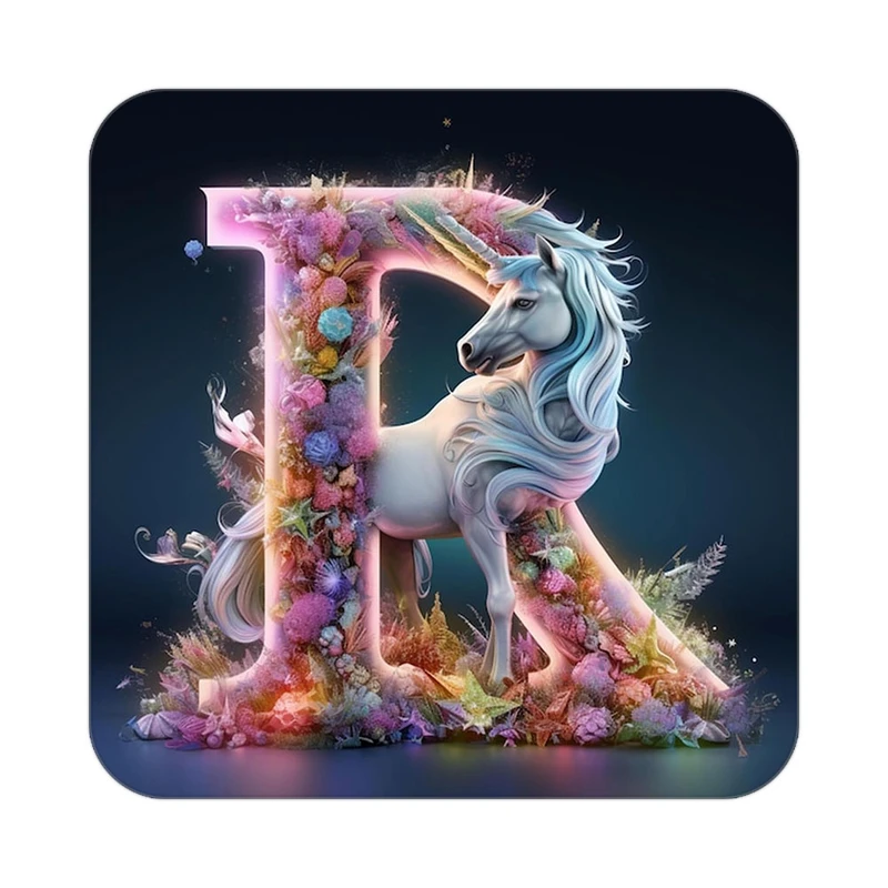 زیر لیوانی کاکتی طرح اسب تک شاخ و یونیکورن مدل mp29202