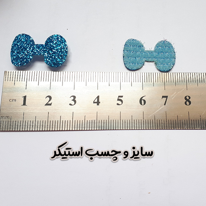 گیره مو دخترانه مدل چسبی طرح پاپیون لبه گرد بسته 4 عددی