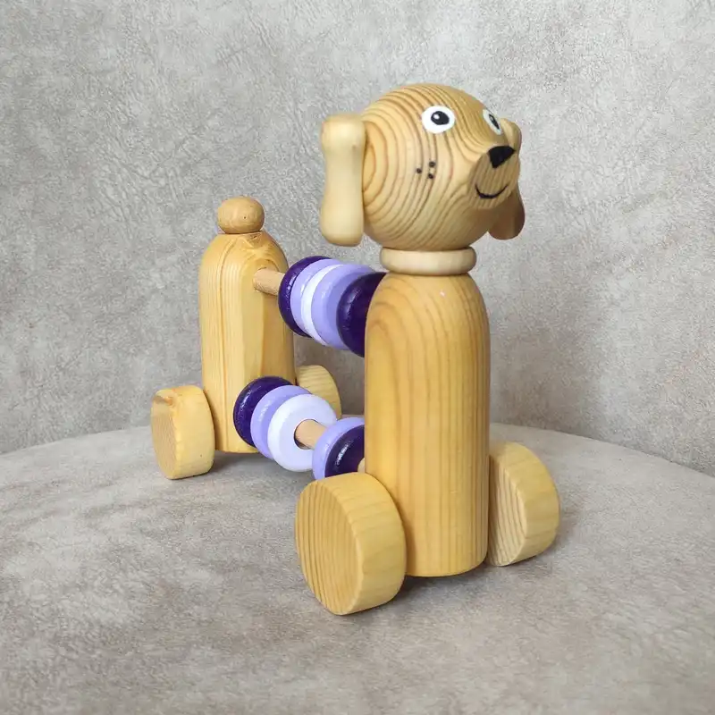 اسباب بازی چوبی مدل سگ شکم حلقه کد 012