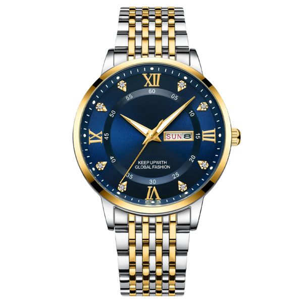 ساعت مچی عقربه‌ای کوارتز زنانه مدل کلاسیک بند استیل دی دیت کد ۱