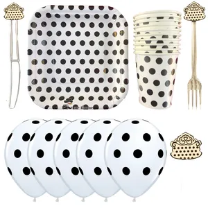 مجموعه 55 عددی تم تولد مستر تم طرح خال خالی پلاس