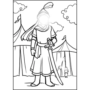 کاغذ رنگ آمیزی طرح حضرت قاسم کد 003 بسته 50 عددی