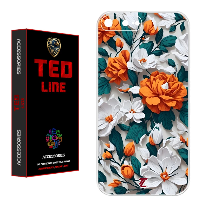 کاور تدلاین طرح گل نارنجی کد 1229 مناسب برای گوشی موبایل اپل Iphone 7 Plus / 8 Plus