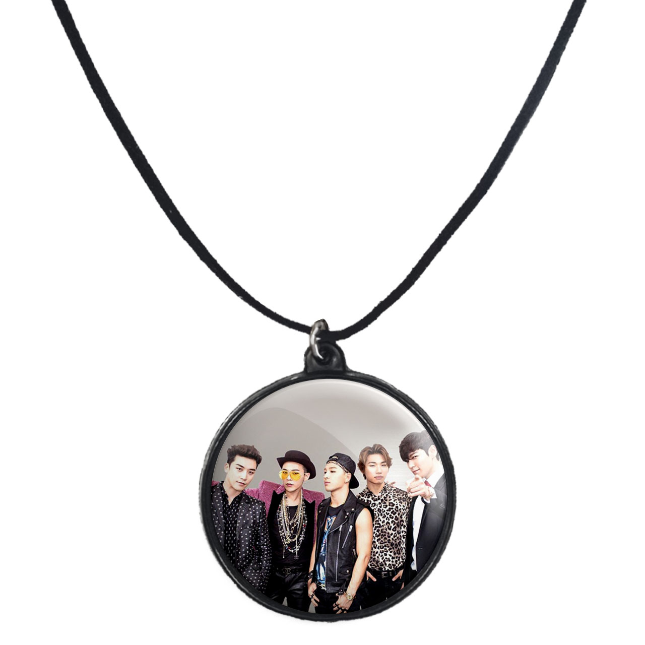 گردنبند پرمانه طرح گروه موسیقی BIG BANG کد pmb.15149 مدل دو طرفه
