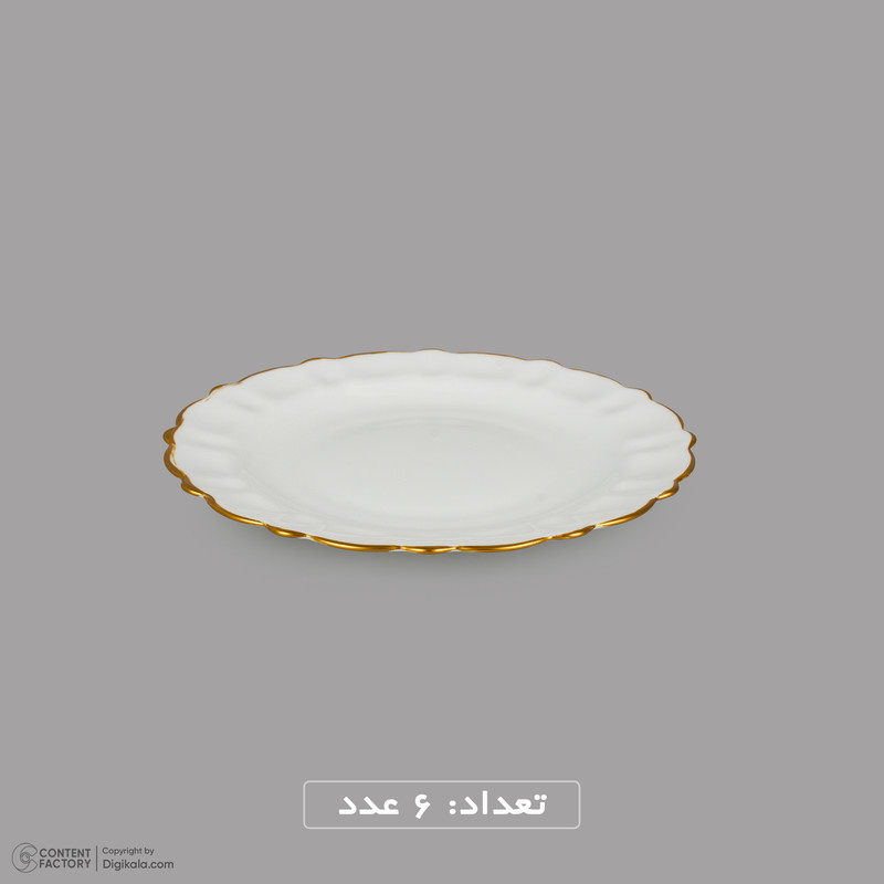 سرویس غذا خوری 25 پارچه 6 نفره لئون مدل خط طلا