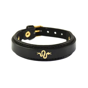 دستبند طلا 18 عیار مردانه فرشته طرح مار کد UBCHL0012-0019