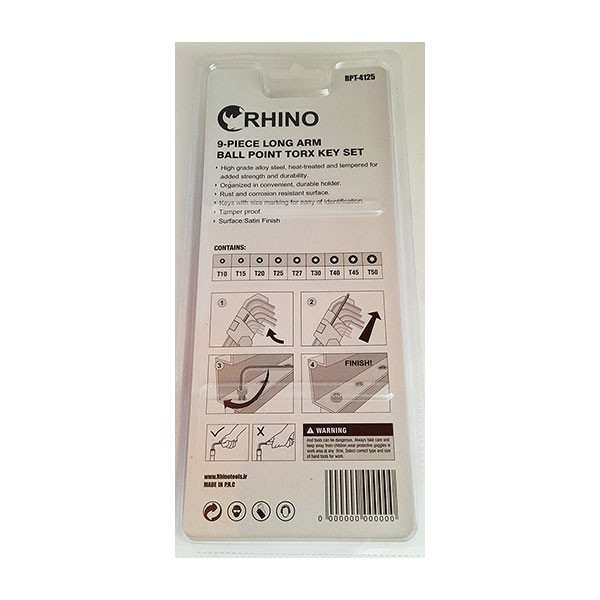 مجموعه 9 عددی آچار آلن ستاره ای رینو مدل DI-RPT-4125 مجموعه 9 عددی آچار آلن ستاره ای رینو مدل DI-RPT-4125