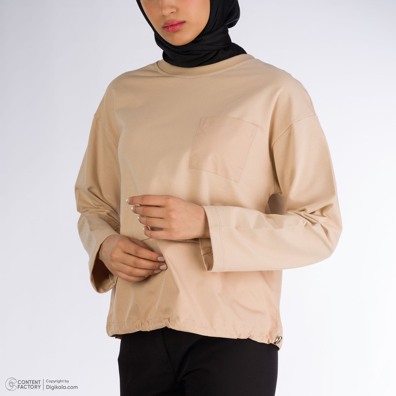 سویشرت زنانه ناریان مدل 2021820 رنگ کرم