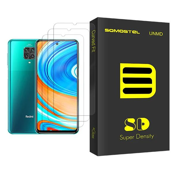 محافظ صفحه نمایش سوماستل مدل SD Glass MIX003 مناسب برای گوشی موبایل شیائومی Redmi Note 9 Pro بسته سه عددی