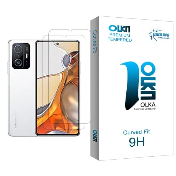 محافظ صفحه نمایش کولینگ مدل Olka Glass MIX002 مناسب برای گوشی موبایل شیائومی 11T Pro بسته دو عددی