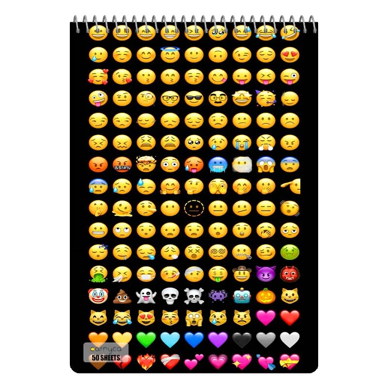 دفتر نقاشی 50 برگ سیمی کارنیکا طرح ایموجی Emoji کد 12237