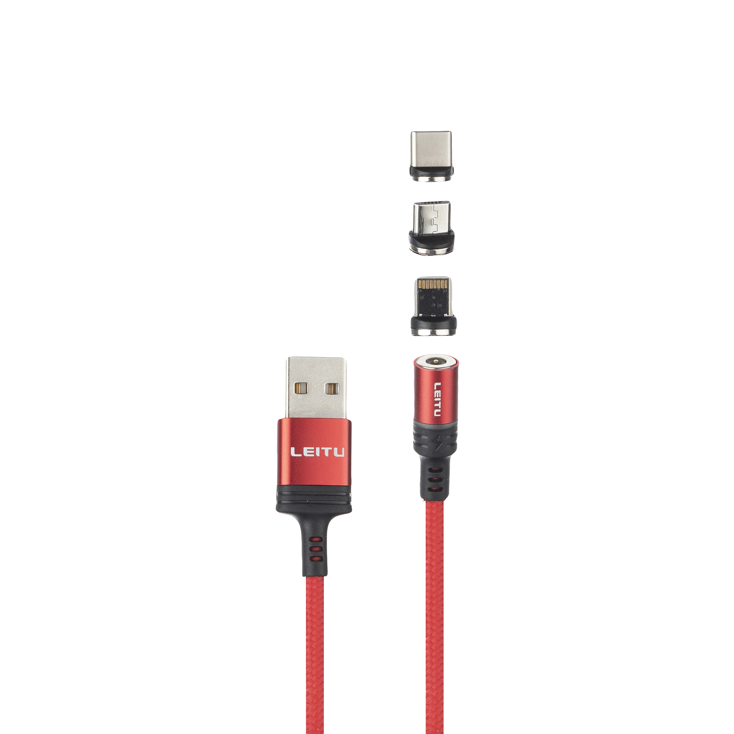 کابل تبدیل USB به لایتنینگ/USB-C/microUSB لیتو مدل LD-23 طول 1 متر