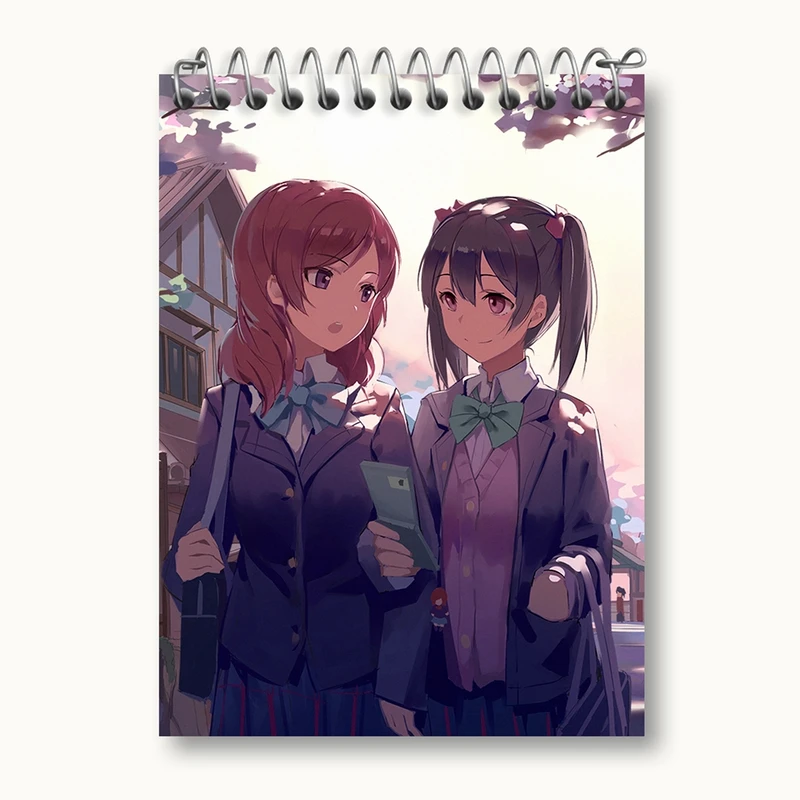 دفتر یادداشت 50 برگ خندالو مدل نیکو و ماکی انیمه لاو لایو Love Live کد 18262