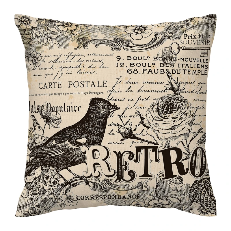 کاور کوسن مدل روزنامه ای دورو طرح دار کد 1400162