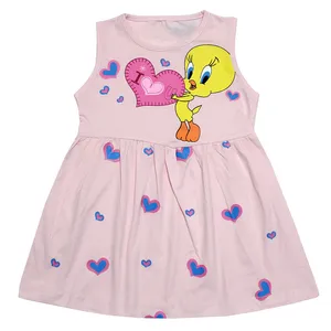 پیراهن دخترانه مدل JOOJE34 رنگ صورتی