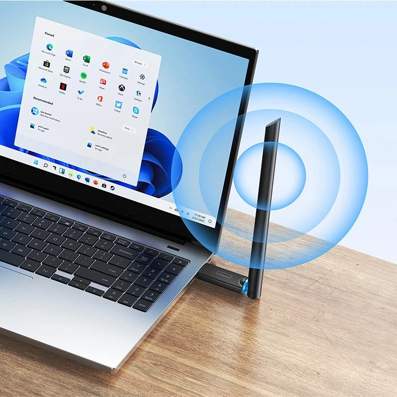 عکس شماره 9 : بی سیم usb کارت شبکه بیسوس مدل bs-oh173