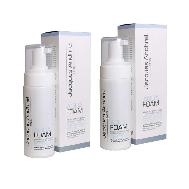 فوم شستشو صورت ژاک آندرل پاریس مدل AQUA حجم 150 میلی لیتر مجموعه 2 عددی