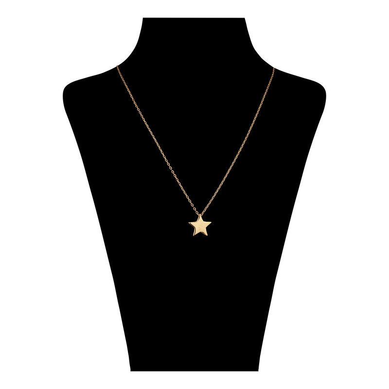 گردنبند طلا 18 عیار زنانه درگونه مدل ستاره