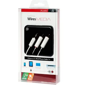 کابل تبدیل جک 3.5 میلی‌متری به 2RCA تکلینک مدل وایرزمدیا