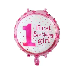 بادکنک فویلی مدل First Birthday Girl سایز 150