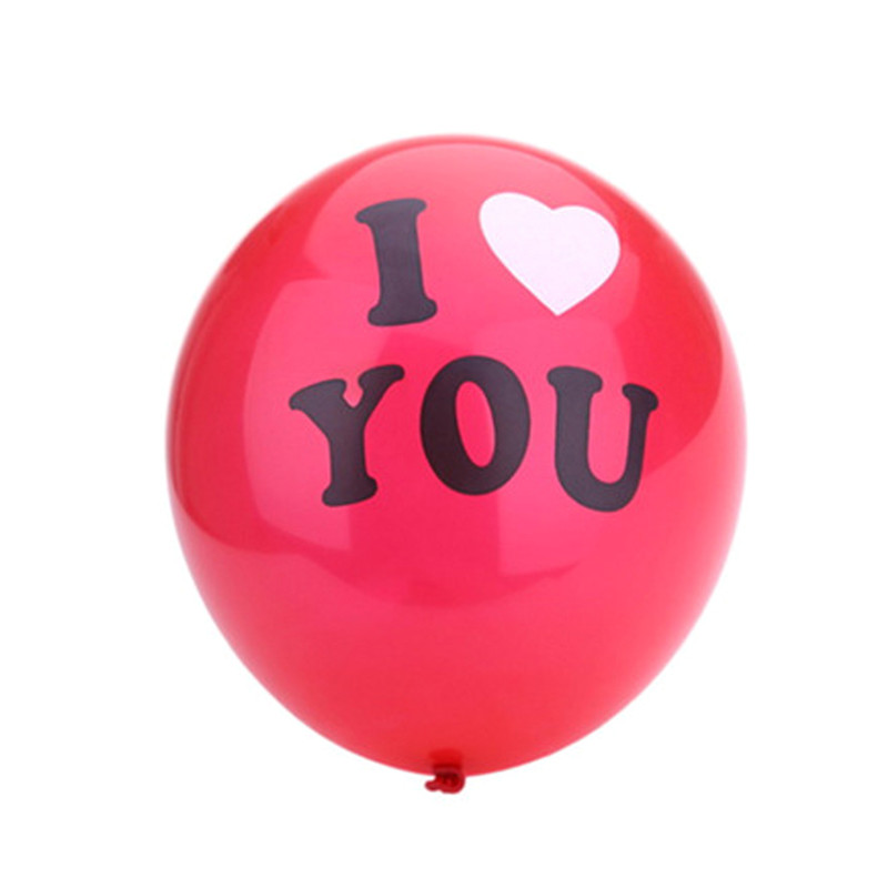 بادکنک لاتکس مدل I Love You بسته 10 عددی سایز 150