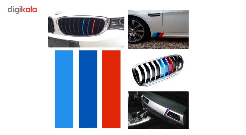مجموعه 3 عددی برچسب خودرو مدل BMW - M Power