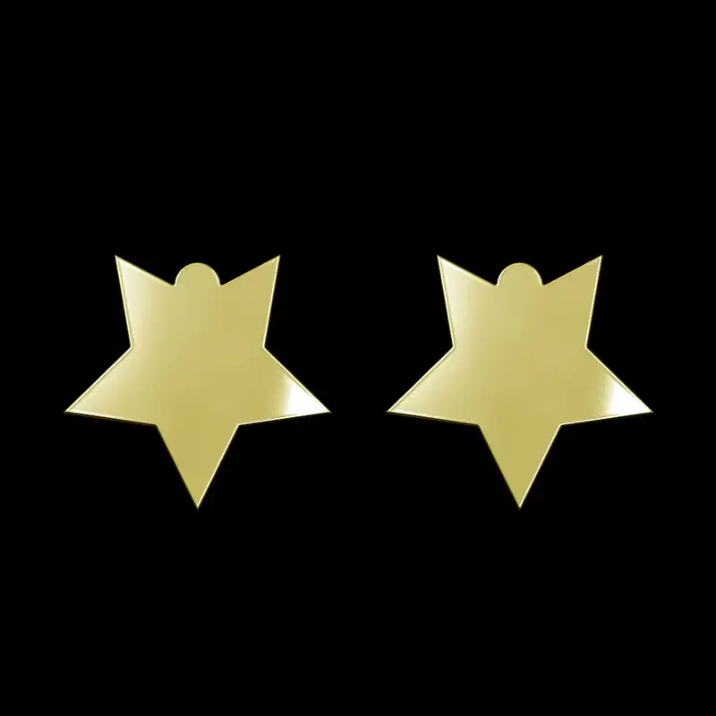 گوشواره طلا 18 عیار زنانه مدوپد مدل ستاره کد GA1-15413