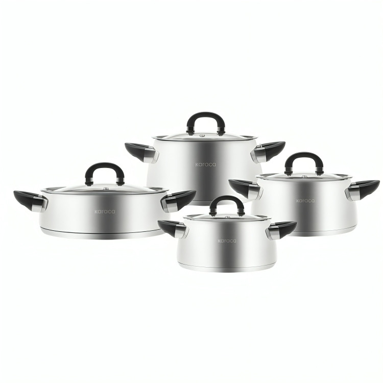 سرویس قابلمه استیل 8 پارچه کاراجا مدل Tokyo New PowerSteel